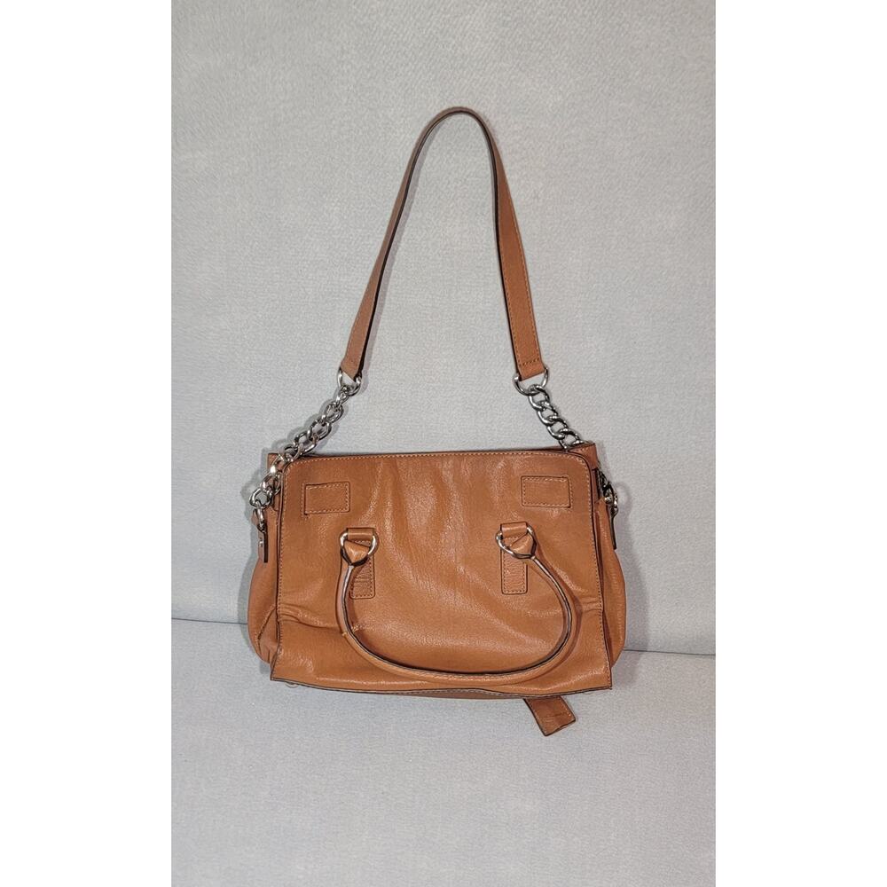 Michael Kors Hamilton Medium East West Satchel Bag Brown Logo - Picture 2 of 3